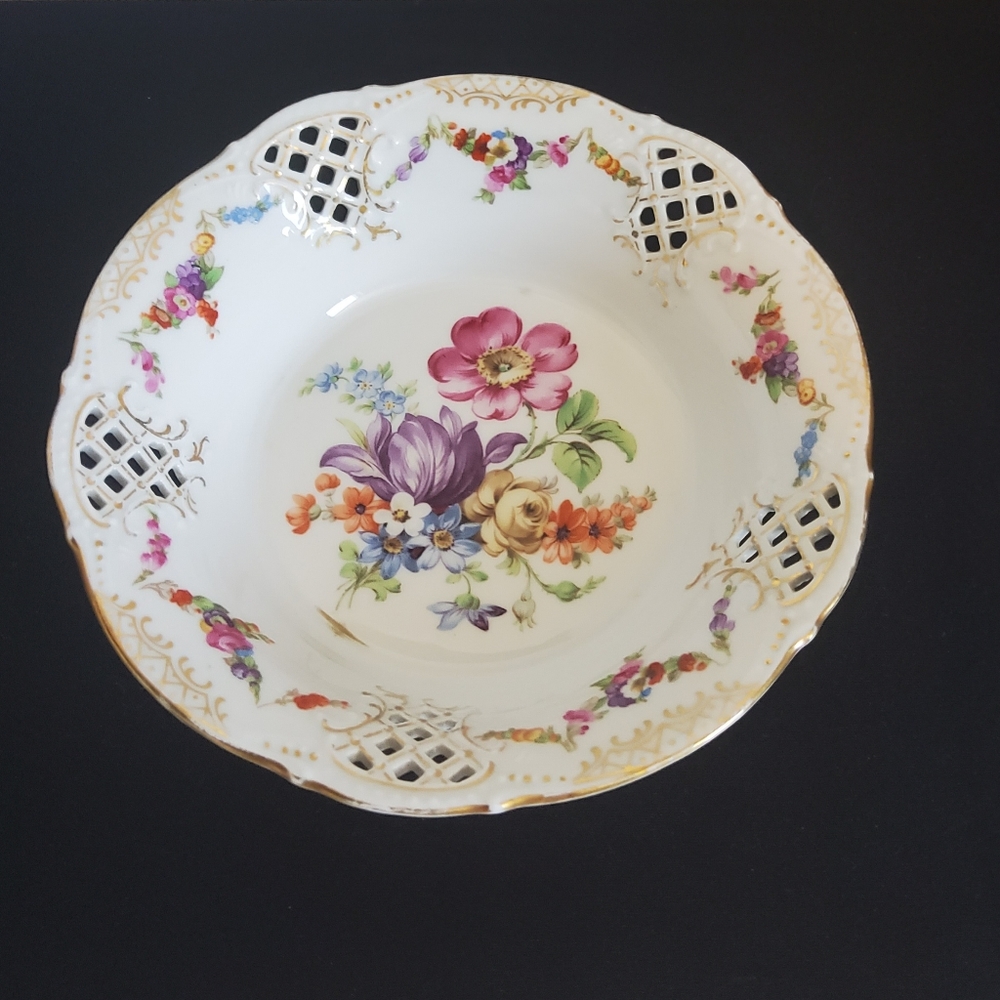 Vintage Schumann Dresden Porcelain Bowl